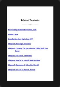 Table of Contents Kindle Format Samples 1