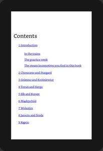 Table of Contents Kindle Format Samples 11