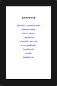 Table of Contents Kindle Format Samples 12