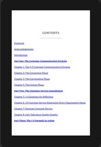 Table of Contents Kindle Format Samples 9